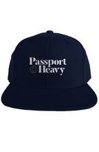 Load image into Gallery viewer, Passport Heavy Worldwide Snapback - Navy Blue