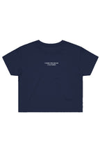 Load image into Gallery viewer, Belize limited womens crop tee navy