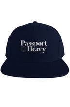 Load image into Gallery viewer, Passport Heavy Worldwide Snapback - Navy Blue
